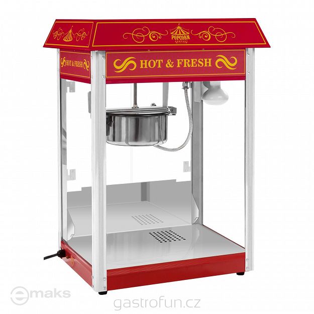 ELEKTRICKÝ STROJ NA VÝROBU POPCORNU 1600W- Červený