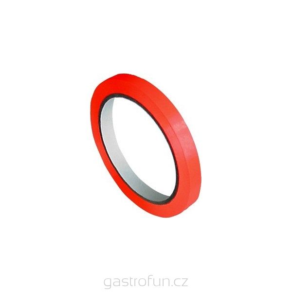 Lepící páska červená rozměr 9mm na 66m (Tape sticker 9mm×66m red)