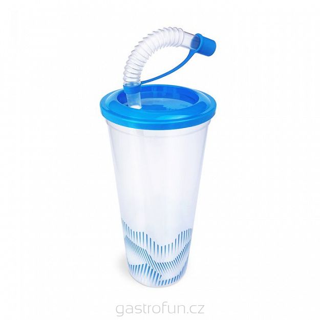 Opakovaně použitelný skládací kelímek VLNY 500 ml 100 ks – modrý