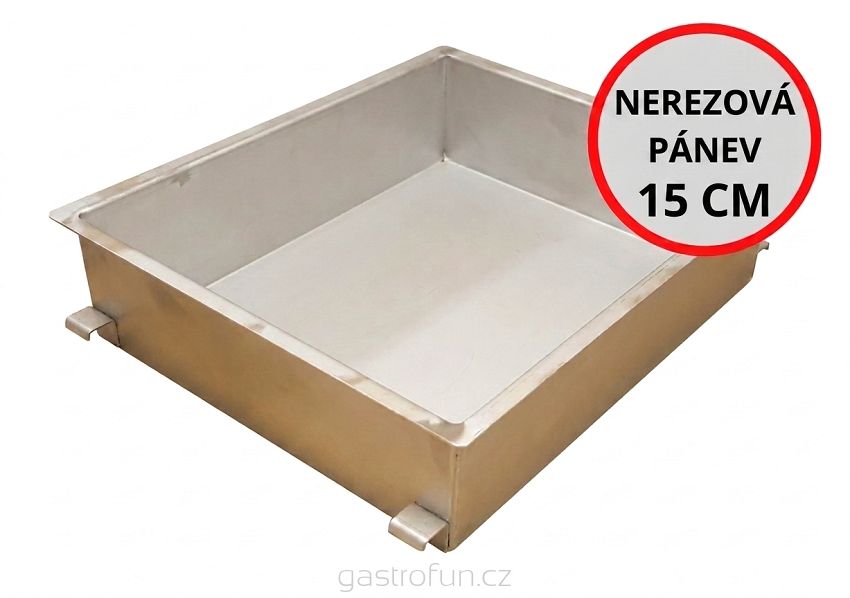 Nerezová pánev pro 3-hořákovou fritézu K+F 15 cm