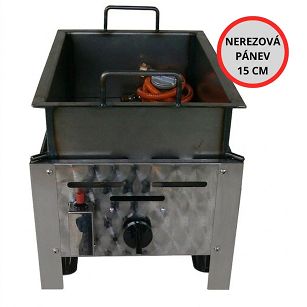 Plynová fritéza – 1-hořáková K+F s nerezovou pánví 15 cm