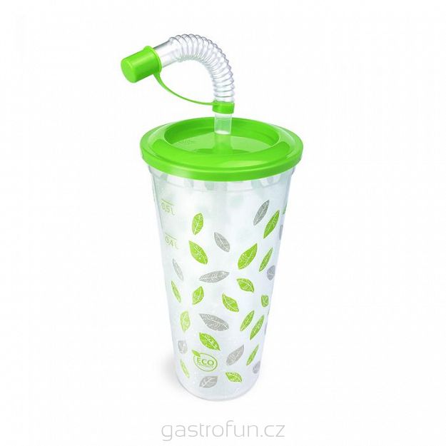 Opakovaně použitelný skládací kelímek LISTY 500 ml 100 ks – zelený