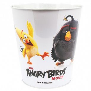 Hliníkový kbelík na popcorn s motivem z  filmu „Angry Birds“